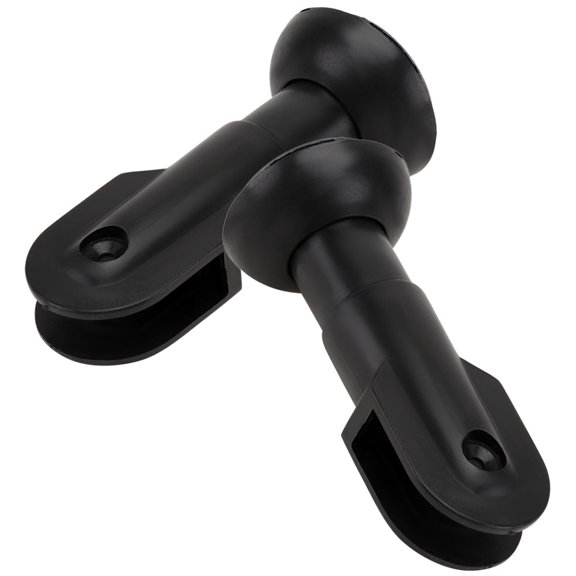 Uonlytech 2Pcs Public Restroom Partition Bracket Black Plastic Lightweight and Durable