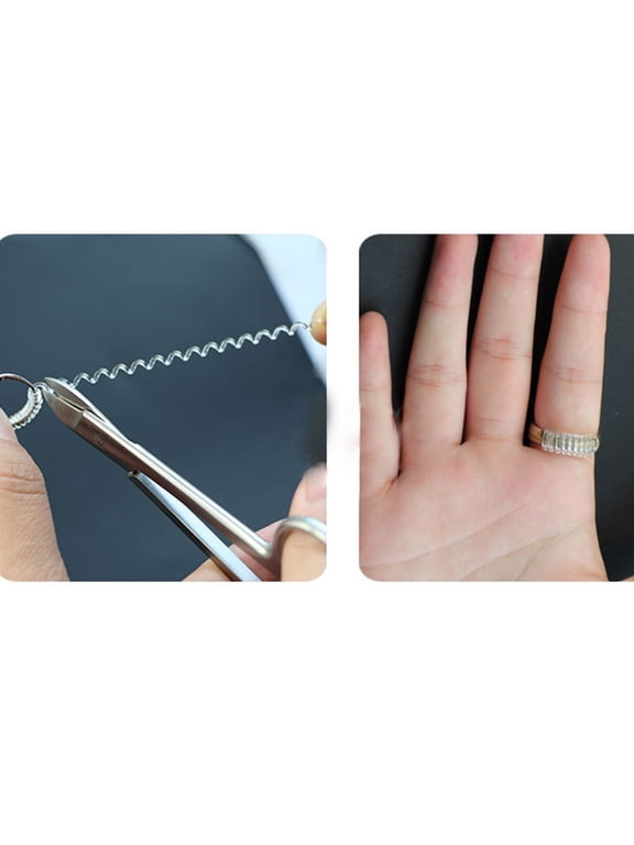2Pcs Ring Tightener Clear Material Easy to Use Fits Loose Rings Secure and Invisible