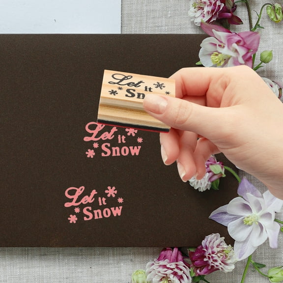 Uonlytech Cute Snow Pattern Stamp Creative Stamper Plaything Multi 2Pcs
