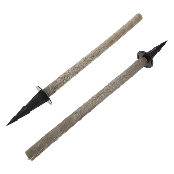 Uonlytech 2-Pack Artificial Tree Rods with Realistic Bark Texture and Ground Spikes for Home and Office Decoration