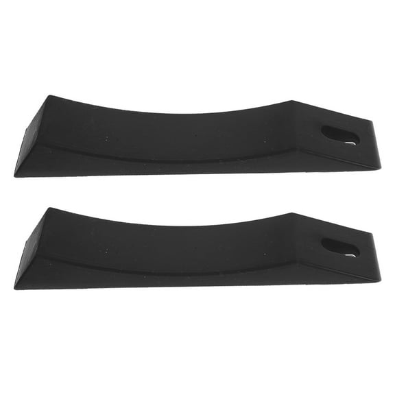 Uonlytech 2Pcs Silicone Deadlift Jack for Barbell Weight Lifting Durable Black Gym Accessories