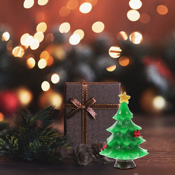 Uonlytech 30PCS Tiny Christmas Decorations Crafts Green Christmas Tree Decorations for Friends