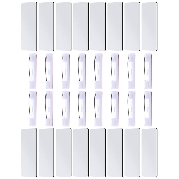 Uonlytech 32Pcs Blank Name Tags with Clip Backing Assorted Colors for Office and School Use