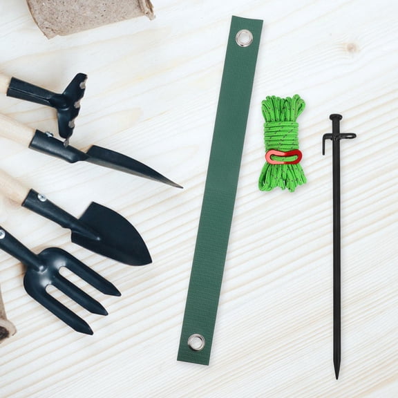 Uonlytech 3Pcs Heavy Duty Tree Stake Kit with Wind Ropes and Protector Wraps for Tree Stability and Growth Support