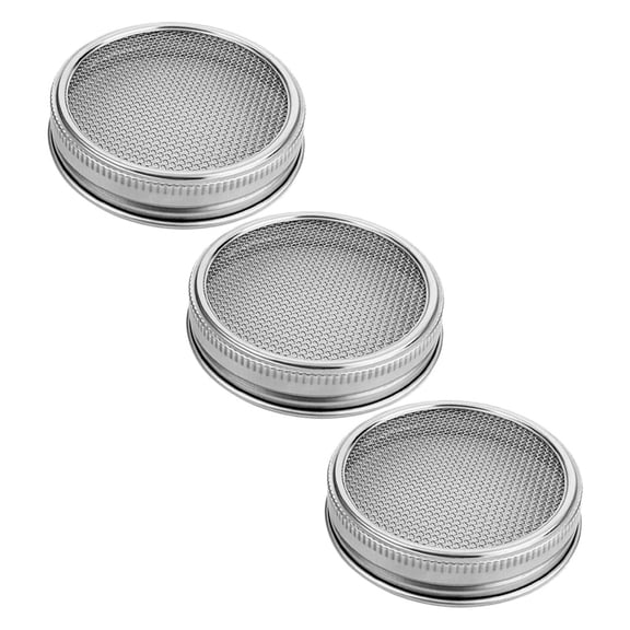 Uonlytech 3pcs Sprouting Lids For Mason Jars Enhance Germination Rates Silver