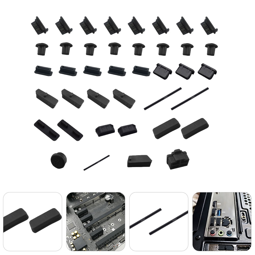 Uonlytech 40Pcs Small Plugs for Motherboard with Function in Black ...