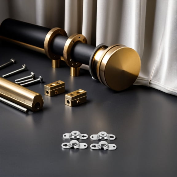 Uonlytech 4Pairs Metal Blind Brackets for Window Shade Easy Install Plated Silver Mounting Hardware