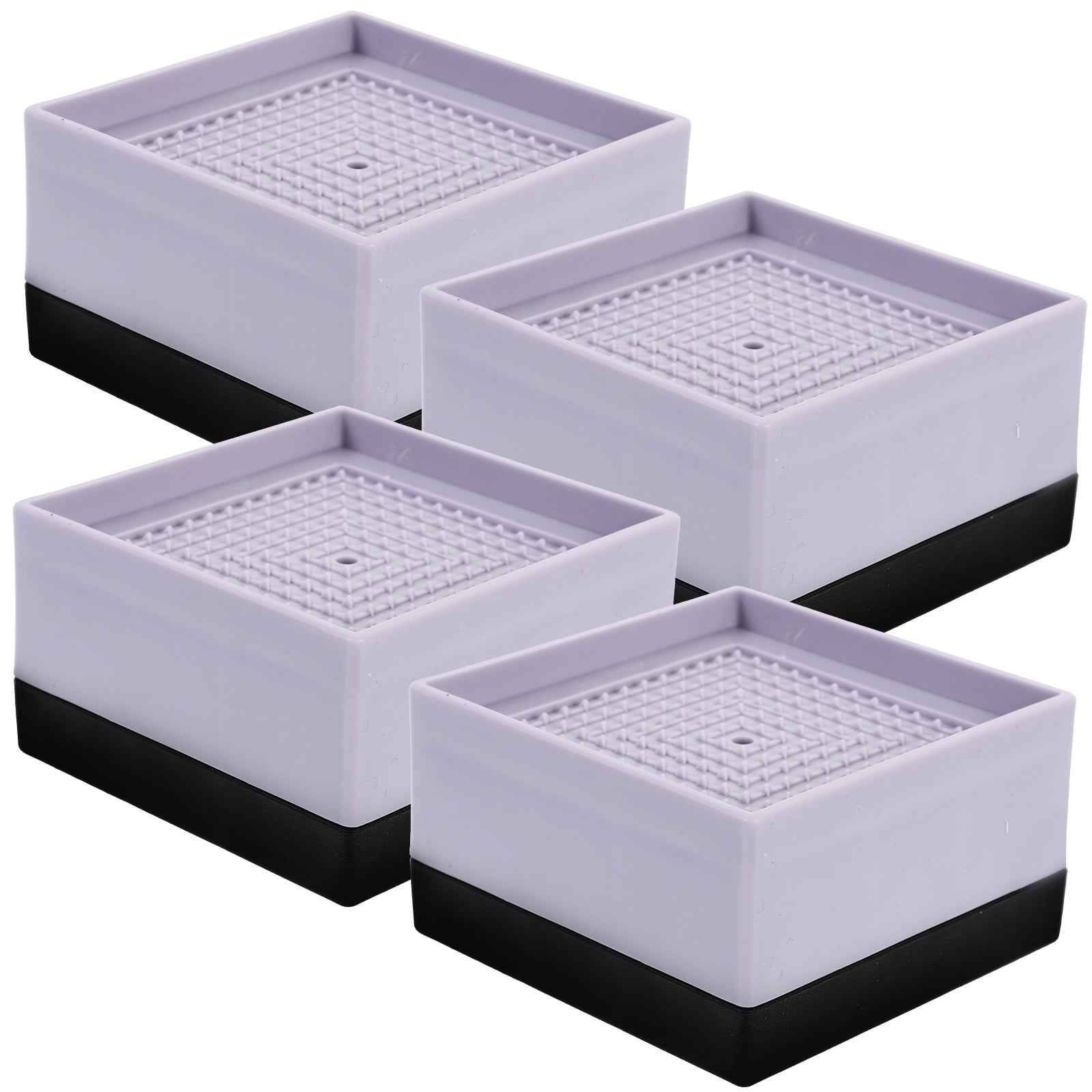 Uonlytech 4Pcs Bed Raisers Blocks Plastic and Soft Rubber for Furniture ...