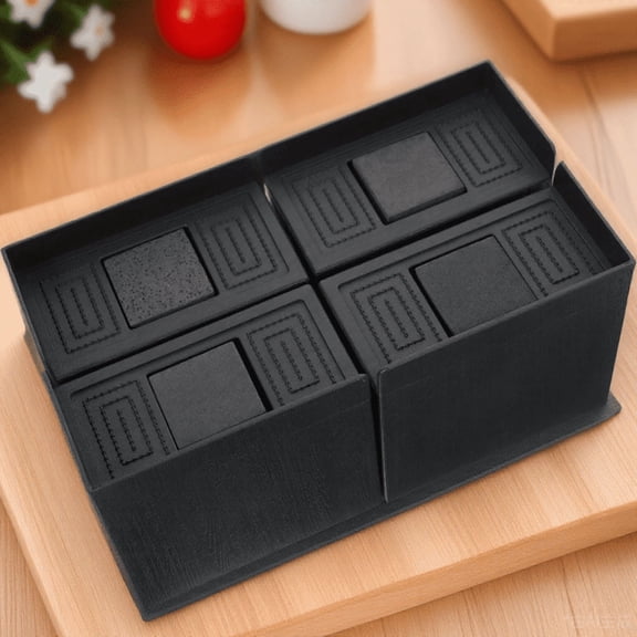 Uonlytech Furniture Risers Rubber Heavy Duty Black for Home Use 4Pcs