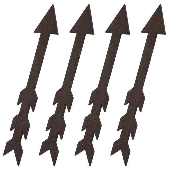 Uonlytech 4Pcs Coffee Wood Arrow Wall Decor Handmade Rustic Style Wall Hanging for Living Room Entryway