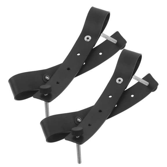 Uonlytech 4Pcs Durable Piano Stand Straps Black Nylon Keyboard Lock Belt for Electronic Keyboard Stability