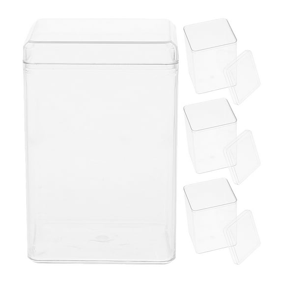 Uonlytech 4Pcs Exhibition Collection Box Transparent Model Case for Display and Storage