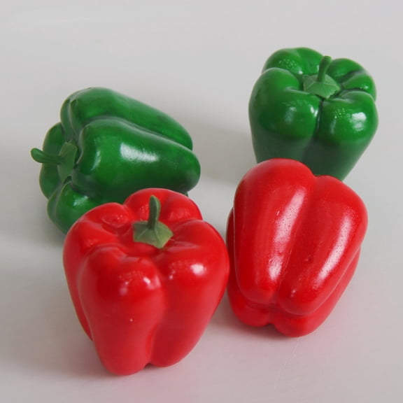 Uonlytech 4Pcs Fake Chili Pepper Foam Model Realistic Artificial Vegetable Photo Prop