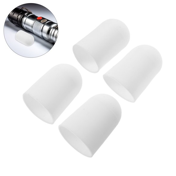 Uonlytech 4Pcs Flashlight Diffuser Cover White Silicone Soft Cover for Camping Lantern Light