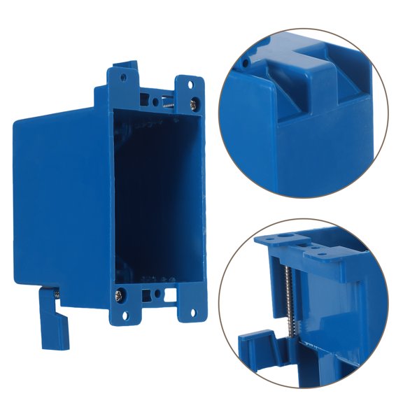 Uonlytech 4Pcs Flush Mount Outlet Box PVC Old Work Electrical Box with Wide Compatibility