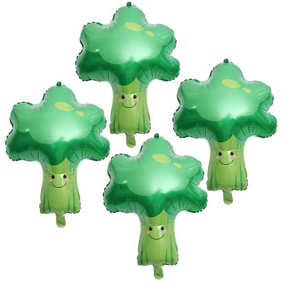 Uonlytech 4Pcs Green Foil Vegetable Balloon for Party Decoration and Special Event Supplies