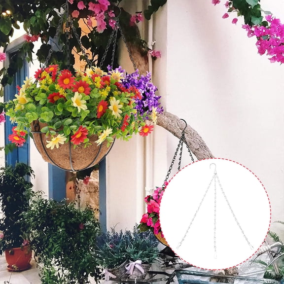Uonlytech 4Pcs Metal Hanging Basket Chains For Flower Baskets And Decorative Items Easy Installation Figure Eight Chain