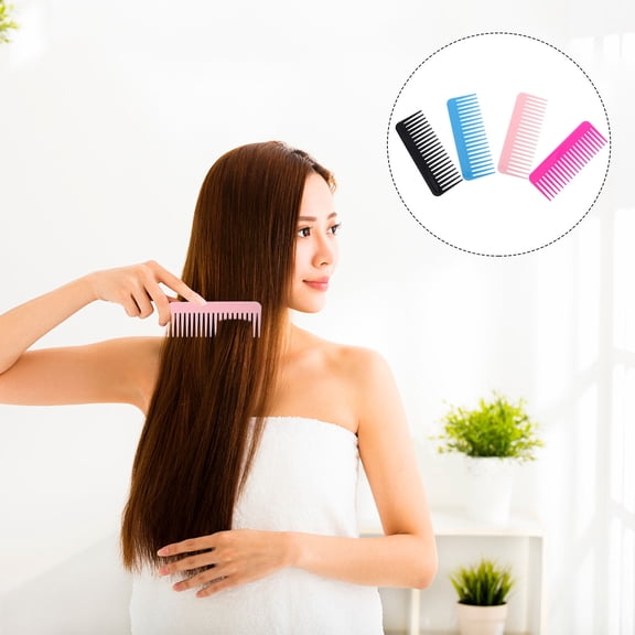Uonlytech Hair Styling Comb Wide Tooth ABS Assorted Color for Professional Use