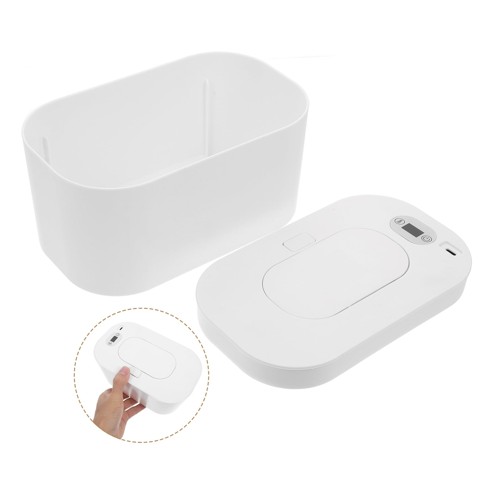 LIOOBO Wipe Warmer, White USB Heated Tissue Machine, Constant Temperature for Home Use 1Set