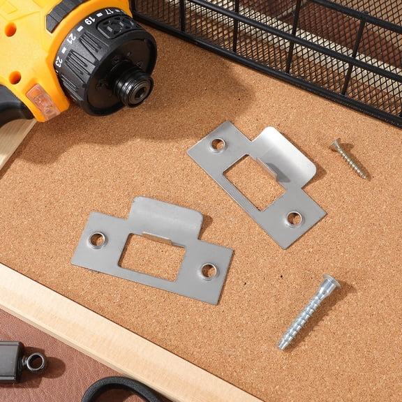 Uonlytech 4Pcs Reinforced Door Strike Plate T-keyhole for Home Project Installation
