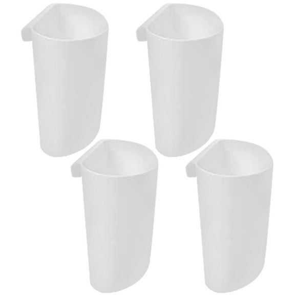 Uonlytech 4Pcs White Hanging Buckets for Cart Storage and Countertop Organization