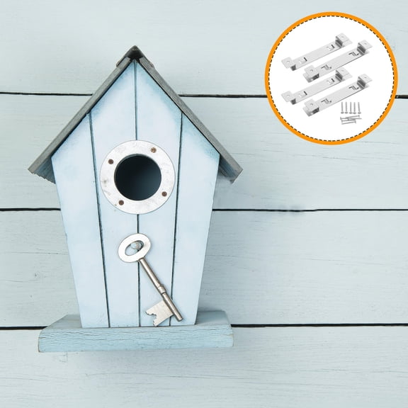 Uonlytech 4Sets Versatile Birdhouse Hanger Bracket Stainless Steel Mount for Fence Pole and Tree Use