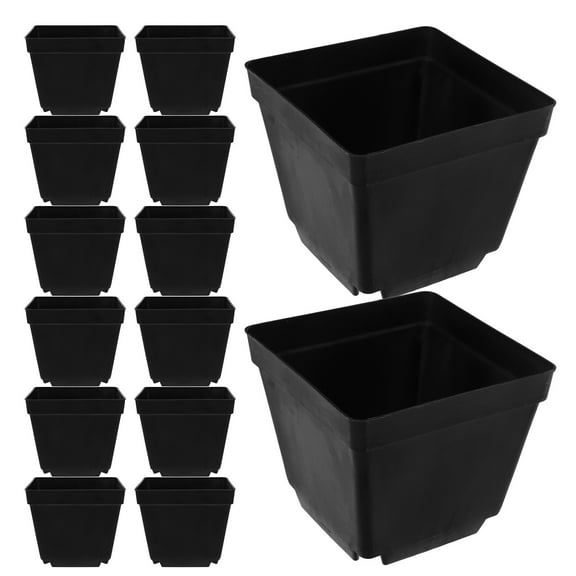 Uonlytech 50Pcs Black Succulent Plants Vase Plastic Perfect and Garden Accessory