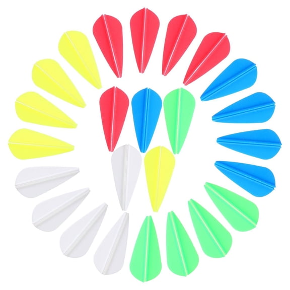 Uonlytech 50Pcs Universal Fletching Rubber Droplet Shape Arrows Vanes Balance Arrow Flight Outdoor Shooting
