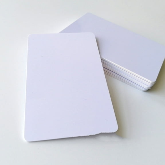 Uonlytech 50Pcs White PVC Blank Dual-Side Tags for Office Drawing Hand-Painted Craft Projects