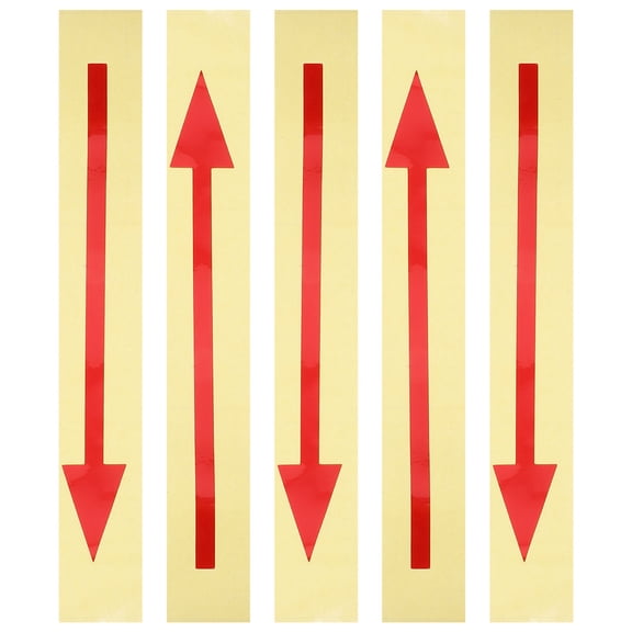Uonlytech 5Pcs Waterproof Directional Arrow Signs Red PVC for Lowlight Conditions