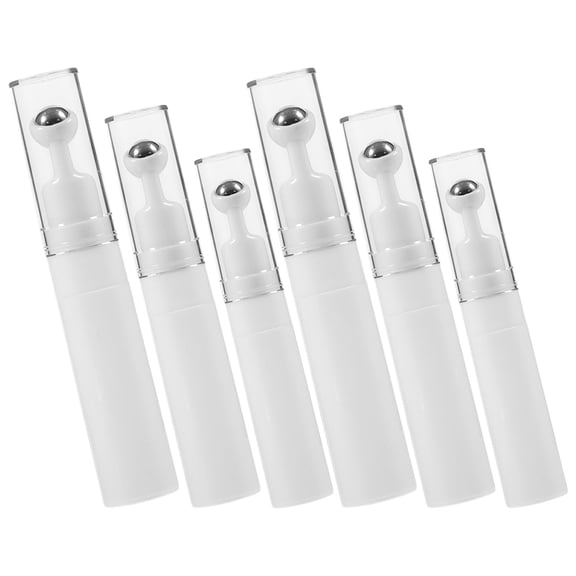 Uonlytech 6 Pcs Roller Bottles For Essential Oils Refillable Massage Storage Bottle White AS
