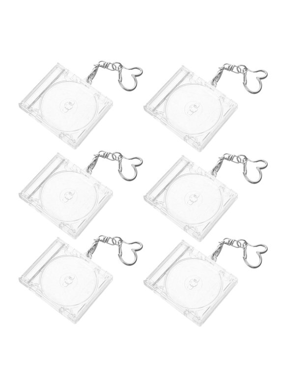 Clear Plastic Cd Keychain for Music Lovers with Multi Color and Alloy