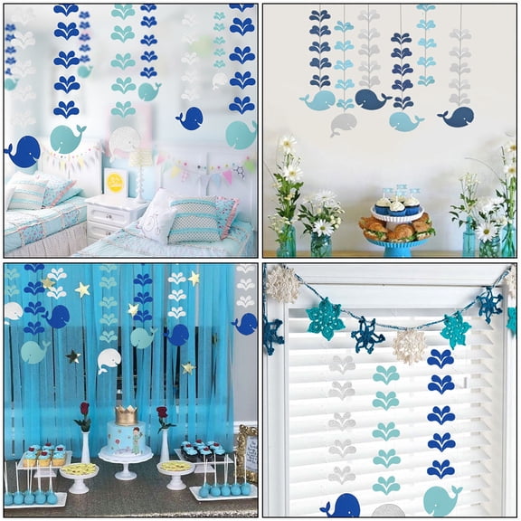 Uonlytech 6-Pack Assorted Color Glitter Paper Hanging Pendants for Classroom Ceiling Decorations and School Room Decor