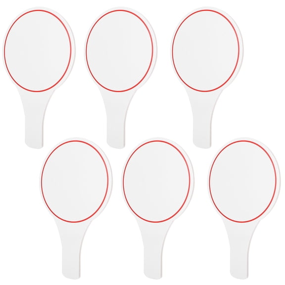 Uonlytech 6Pcs Handheld Whiteboards Foam Scoreboard Blank Writing Boards with Handle for DIY Scoring