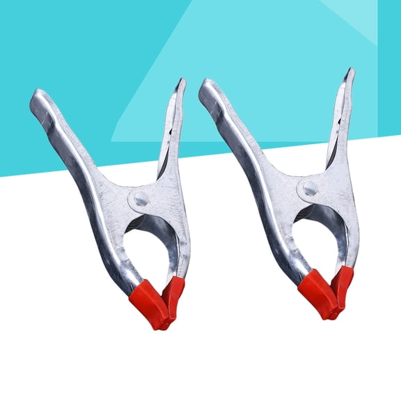 Uonlytech 6Set Face Clamps Woodworking Silver Ergonomic Handle for Clamping Camping