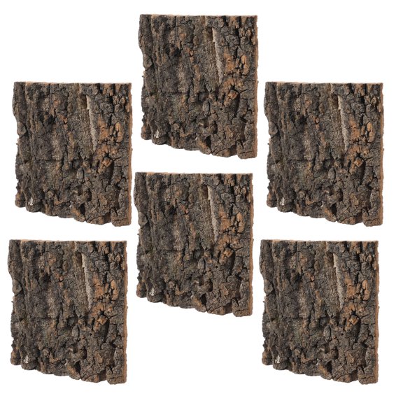 Uonlytech 6pcs Cork Bark Tile Flexible 3d Bark Texture Background Wall