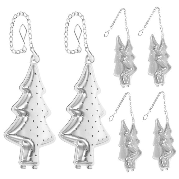 Uonlytech Cute Tea Strainer Stainless Steel Kitchen Gadgets Silver 6Pcs