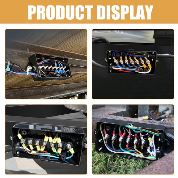 Uonlytech 7 Way Trailer Wire Junction Box Durable Weatherproof Electrical Enclosure
