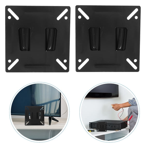 Uonlytech 8Pcs Computer Screen Wall Mount Bracket Black Designed for 14 to 24 Inch Displays with Easy Tool Free Setup