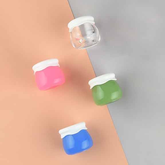 Uonlytech 8Pcs Lip Scrub Containers Small Cosmetic Jars Portable Leak Proof Travel Use