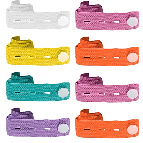 Uonlytech 8Pcs Elastic Garment Storage Straps for Closet and Travel Use with Adjustable Roll Up Design