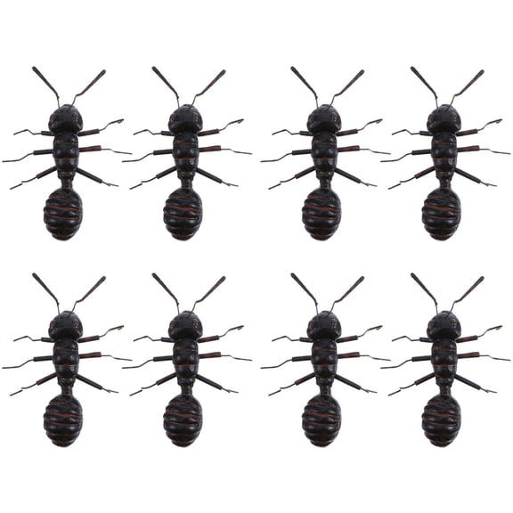 Uonlytech 8Set Small Cute Magnets Black Resin Ants Decorative Kitchen Decoration