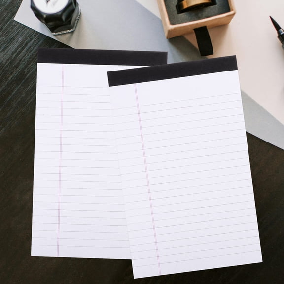Uonlytech 8Pcs White Lined Writing Pads Tearable Pages Legal Notepads Office Use Smooth Paper