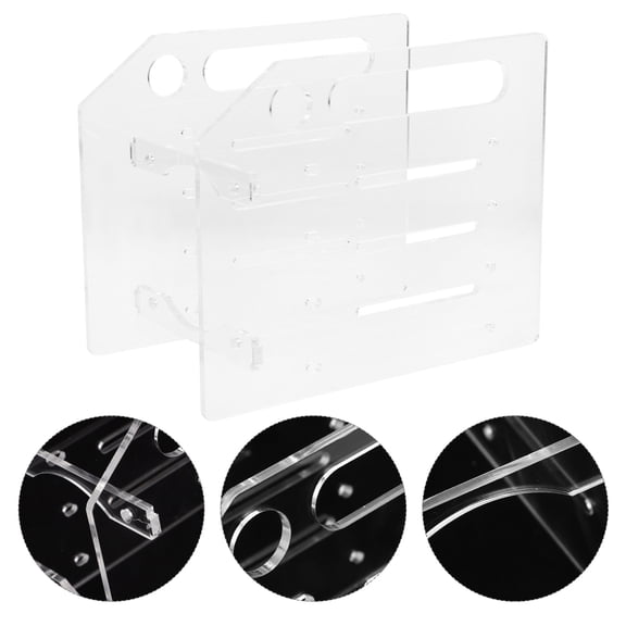 Uonlytech Acrylic 4-Layer Hard Drive Holder Bracket with High Compatibility for Hdd and SSD Storage