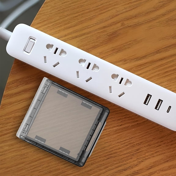 Uonlytech Adhesive Waterproof Floor Socket Cover Black for Electrical Outlet Protection in Kitchens and Balconies