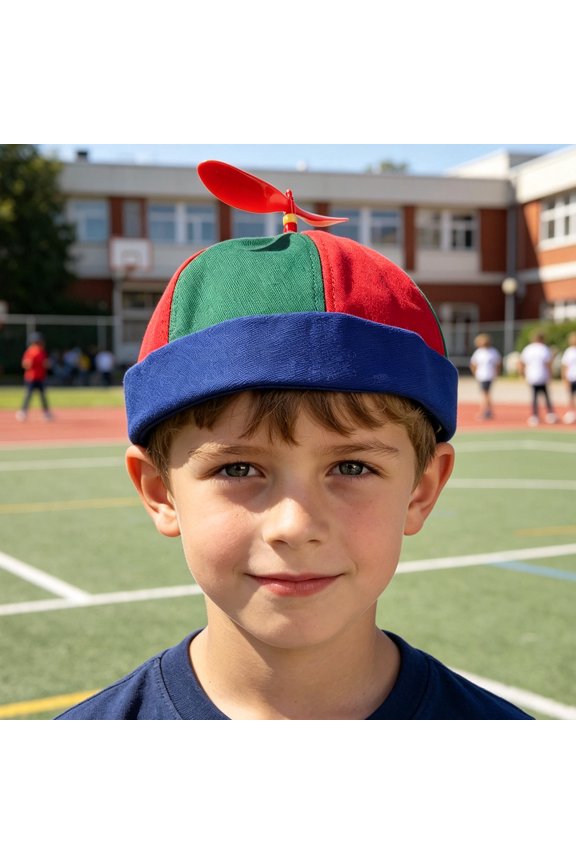 Adjustable Unisex Baseball Cap with Removable Propeller for Casual Beach Use