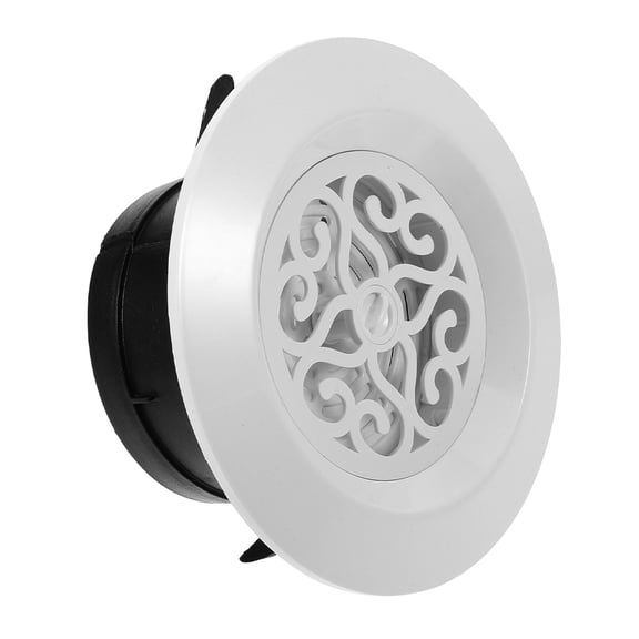 Uonlytech Air Conditioner Vent Cover White Round Plastic Soffit Exhaust Vent for Home Use