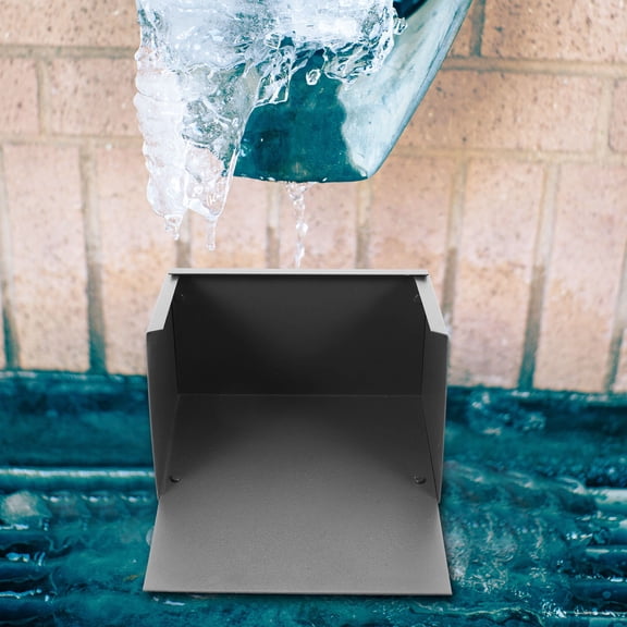 Uonlytech Aluminum Downspout Splash Block Dark Grey with Quick Drainage and Rust Resistant Features