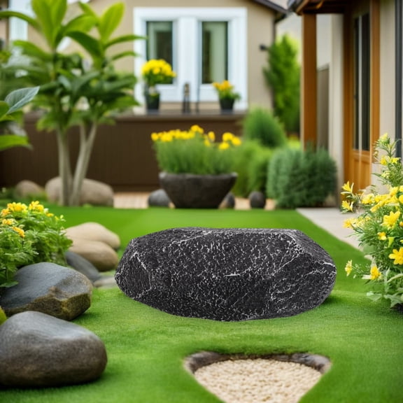 Uonlytech Artificial Foam Rock Dark Grey Faux Stone for Versatile Garden and Stage Decoration