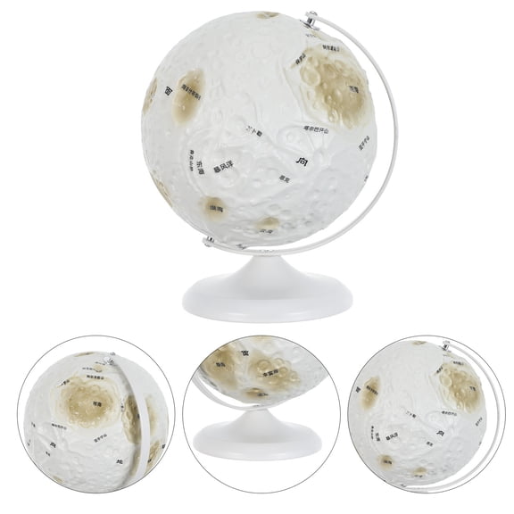 Uonlytech Astronomy Globe Lunar Surface Model Multi Color Science Decor for Classroom and Office